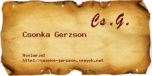 Csonka Gerzson névjegykártya