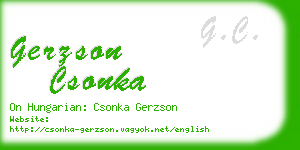 gerzson csonka business card